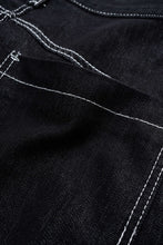 derin lacivert denim tokalı pantolon