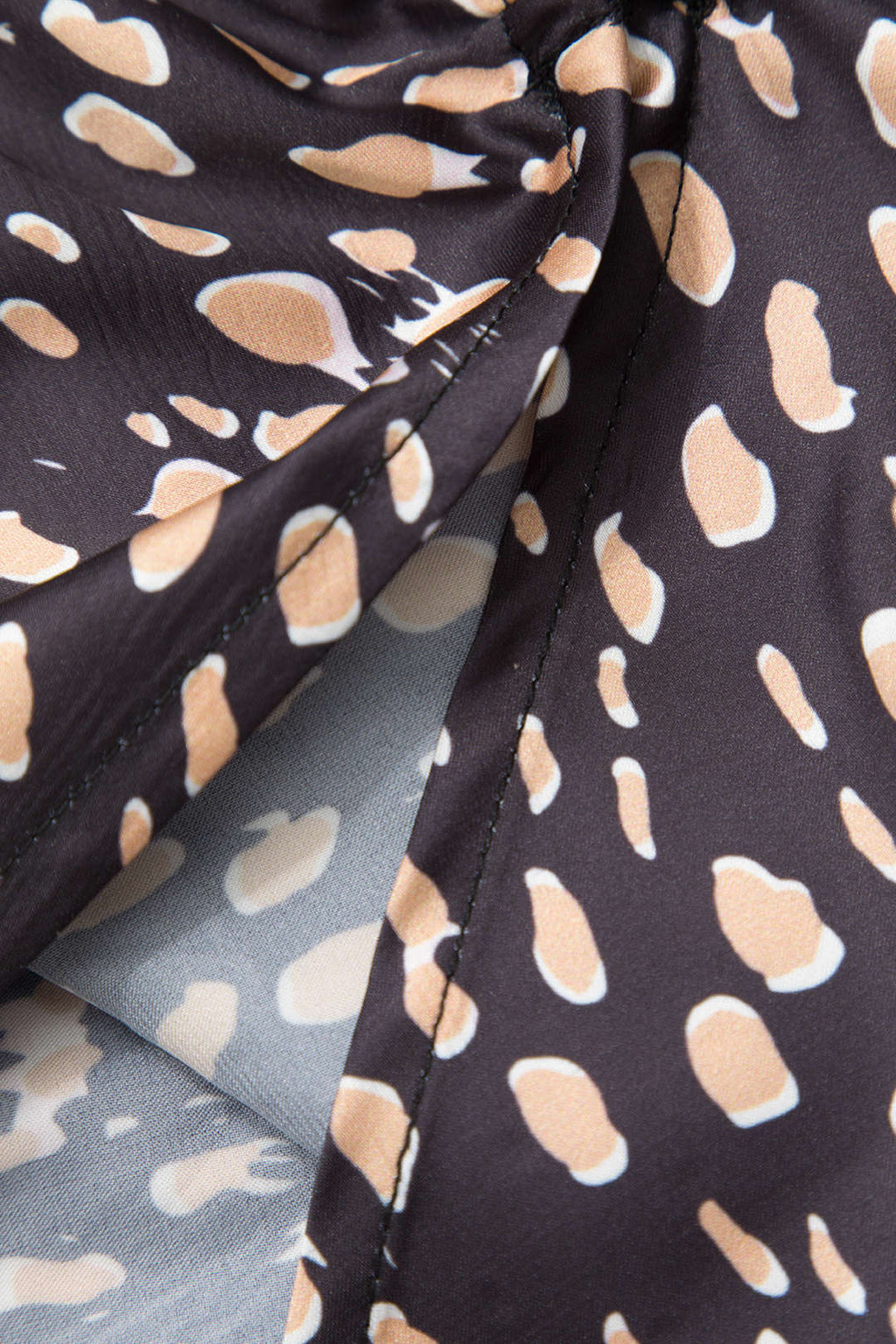 Leopar Bağcıklı Yırtmaç Etek