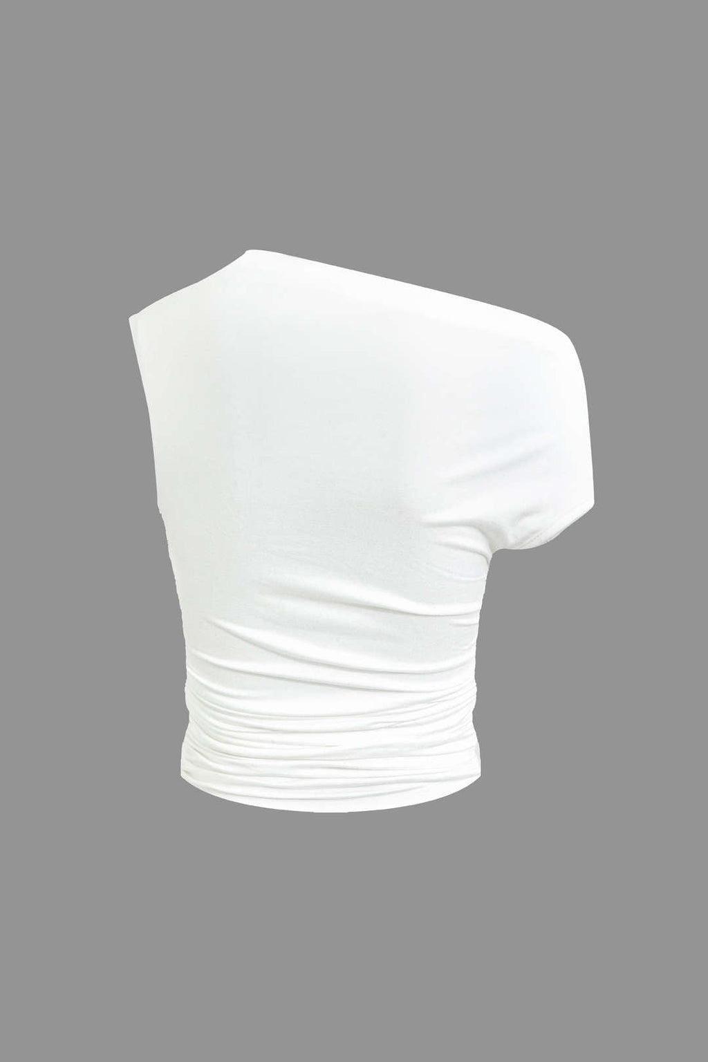 Basic Asimetrik Yırtmaçlı Crop Top Ve Bağlamalı Mini Etek Seti