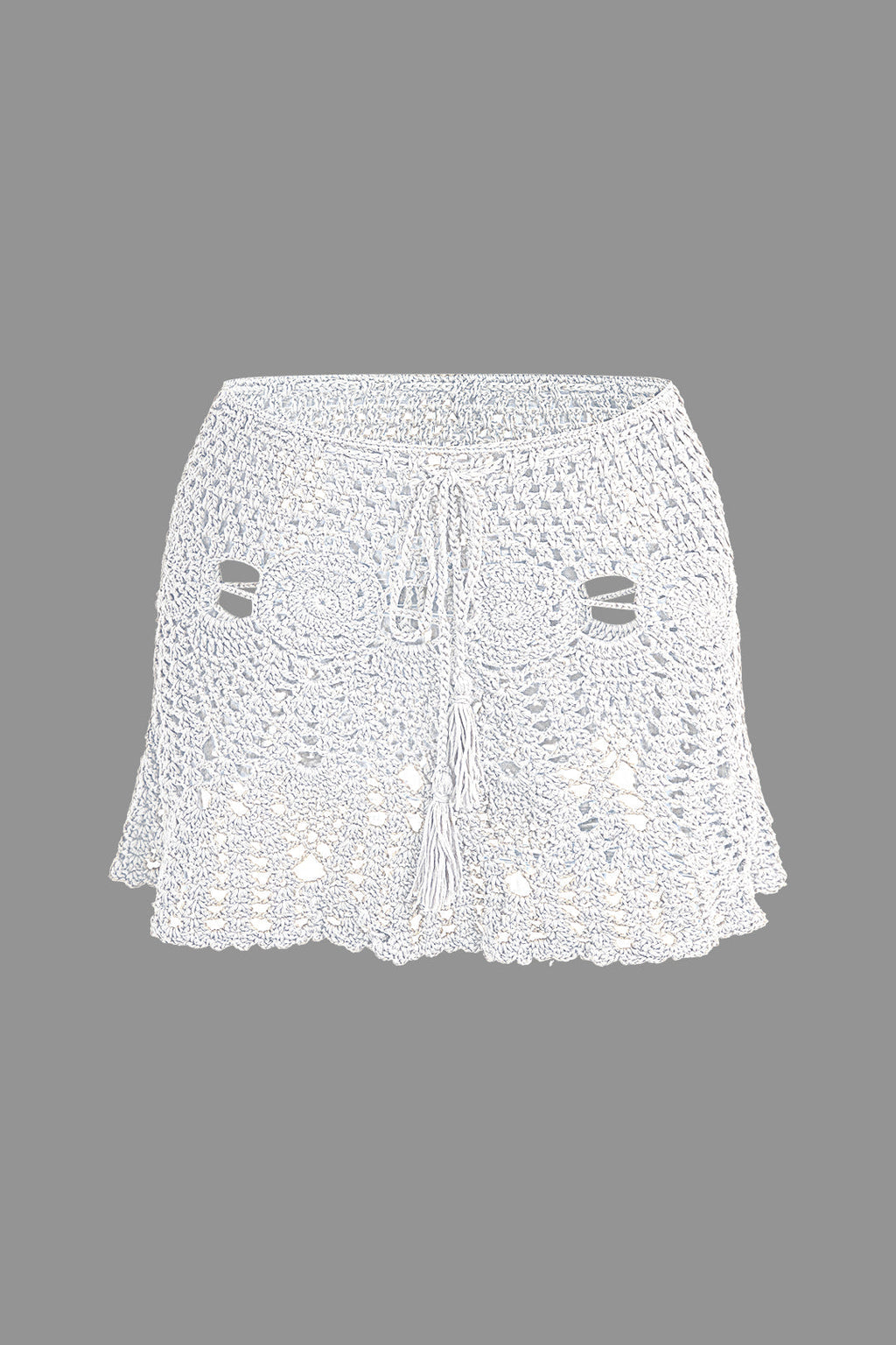 Crochet Halter Knit Cami Top And Mini Skirt Set