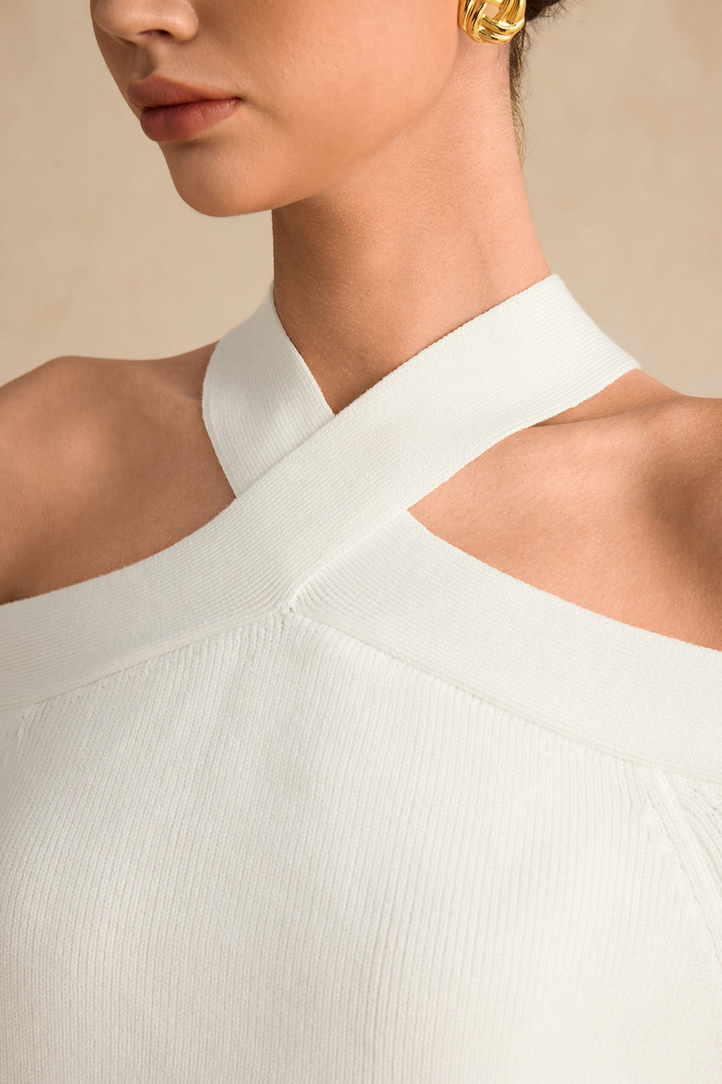 Temel Örgü Kesik Detay Uzun Kollu Bluz Kadın Modası