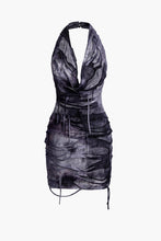halter yaka mini elbise
