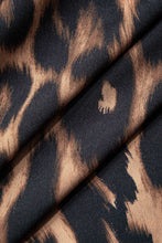 leopar desenli midi etek