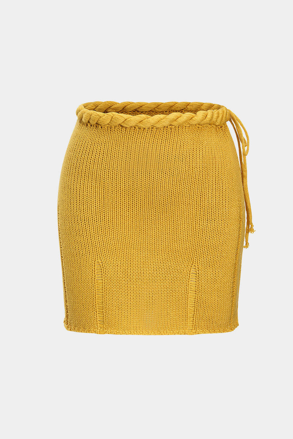 Örgü Dokuma Bağcıklı Etek