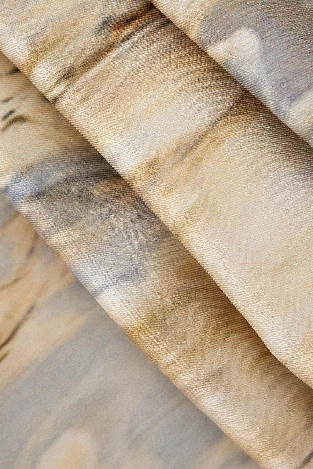 Mermer Baskılı Yüksek Bel Tam Boy Düz Pantolon