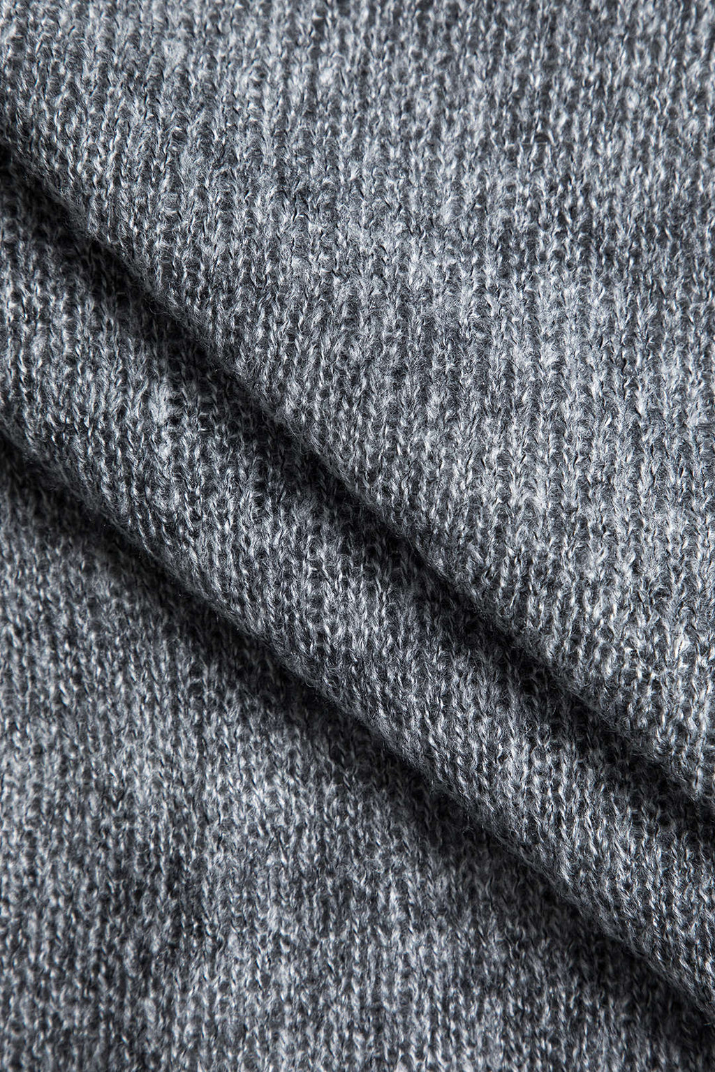 Karışık Yünlü Uzun Kollu Üst Günlük Şık Rahat Kesim