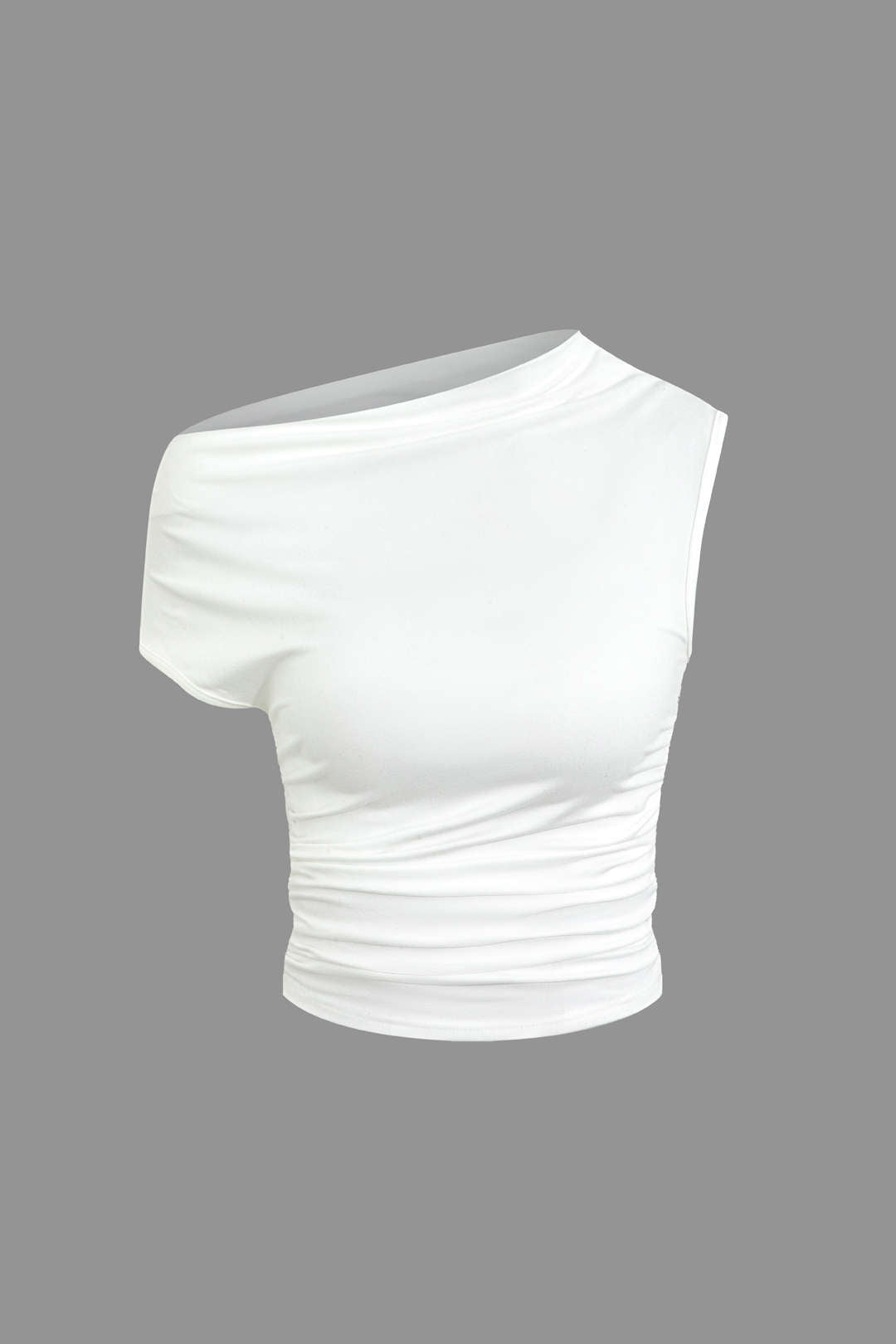 Basic Asimetrik Yırtmaçlı Crop Top Ve Bağlamalı Mini Etek Seti