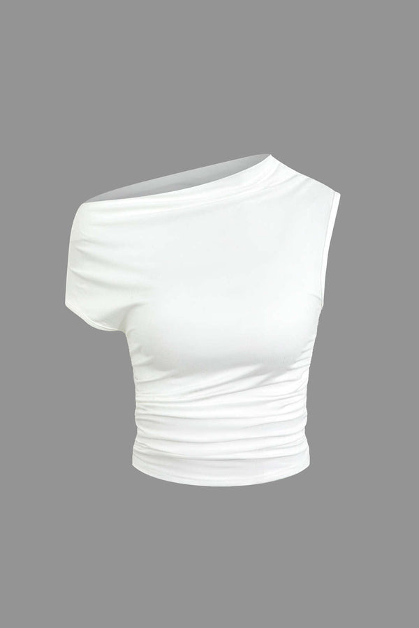 basic asimetrik üst ve bağlamalı mini etek set