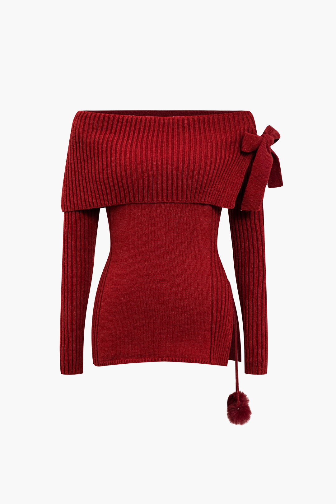 Örgü Düğüm Detaylı Uzun Kollu Şık Günlük Rahat Kazak Üst