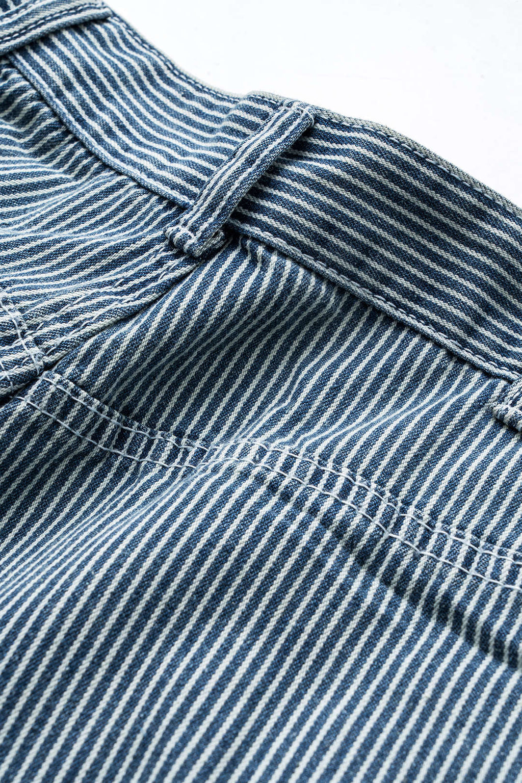 Harf Nakışlı Denim Çizgili Düğme Cep Geniş Paça Fıçı Kot Pantolon