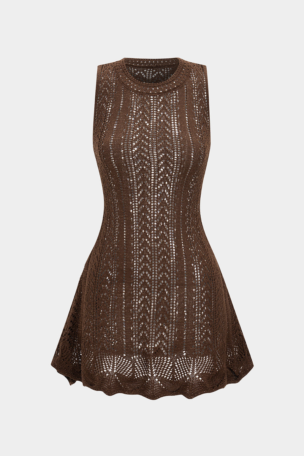 Örgü Deliğe Sahip Kolsuz Elbise