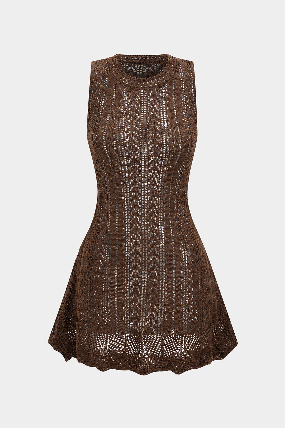 Örgü Deliğe Sahip Kolsuz Elbise