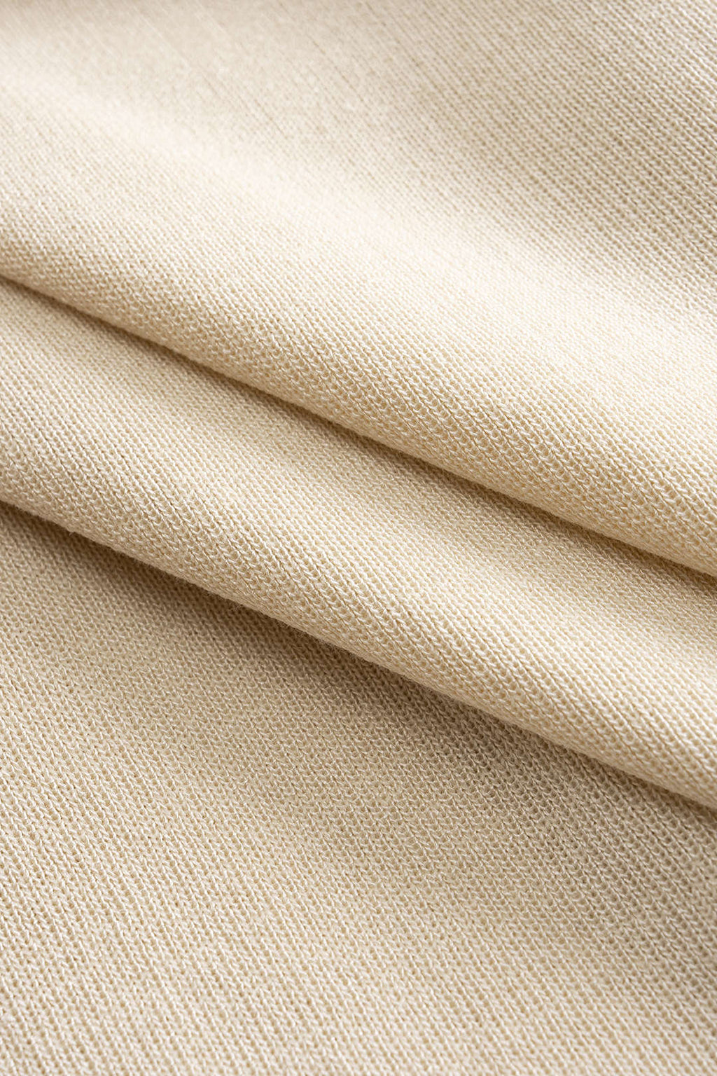 Krem Parıltılı İnci Detaylı Yumuşacık Triko Elbise