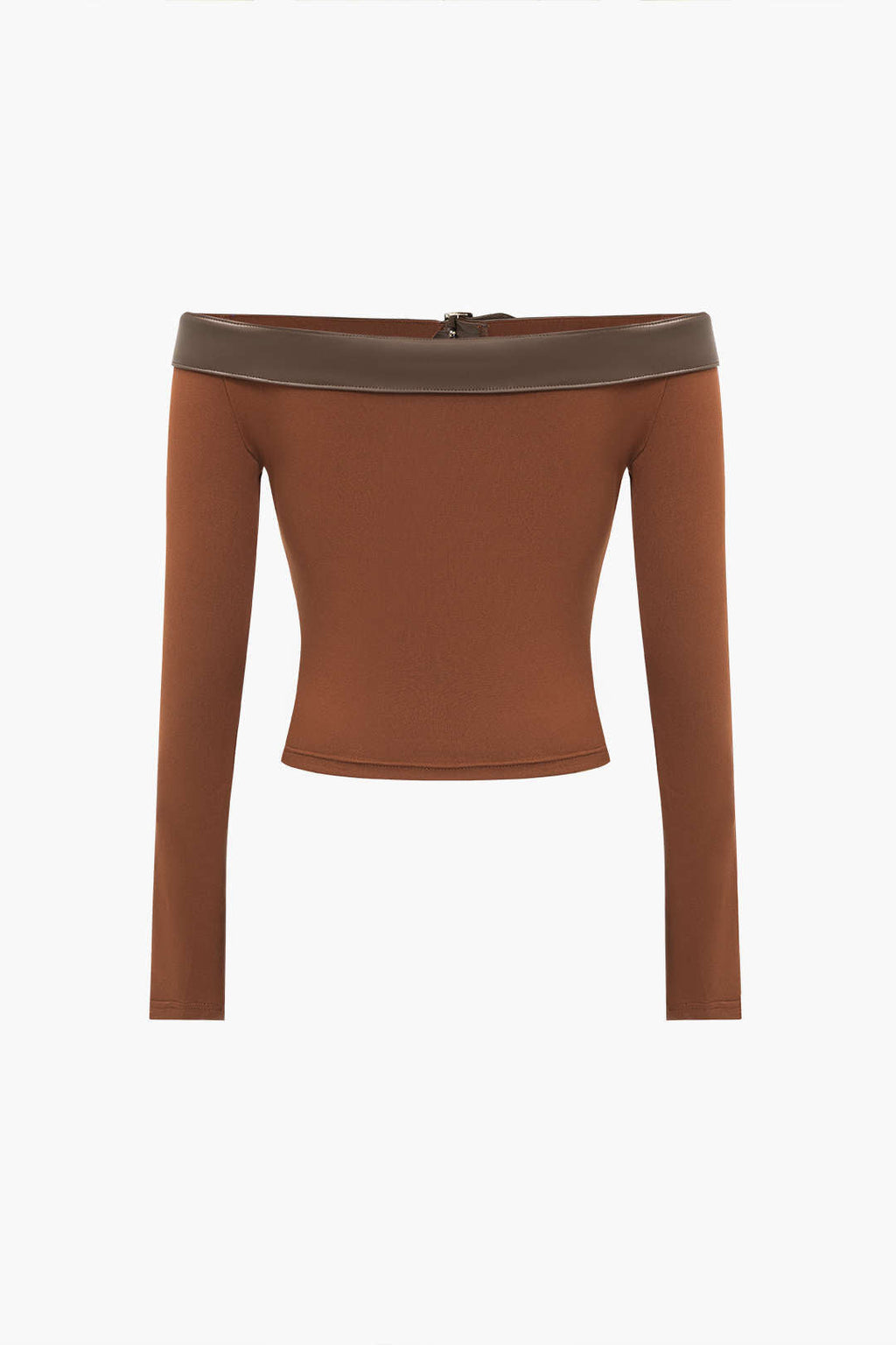 Kesik Omuzlu Uzun Kollu Üst Bluz Detaylı Şık Tasarımlı