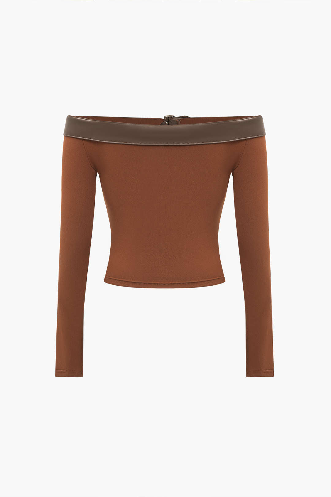 Kesik Omuzlu Uzun Kollu Üst Bluz Detaylı Şık Tasarımlı