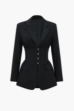 korse düğmeli blazer