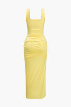 önü kesik slit midi elbise