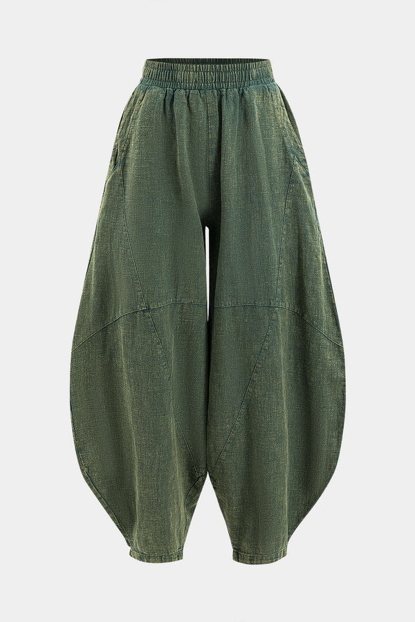 pileli barrel pantolon