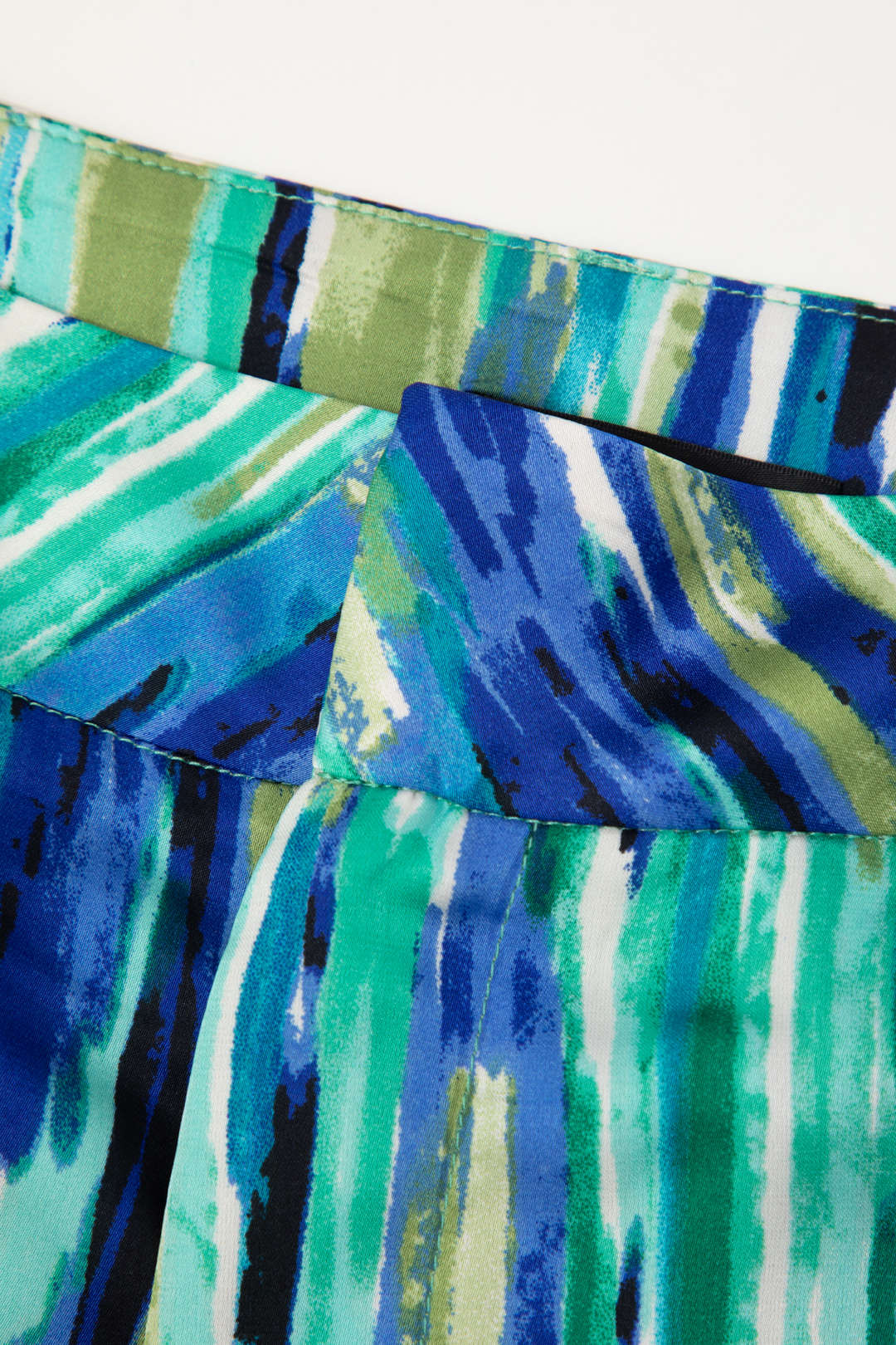 Mermer Baskılı Yüksek Bel Tam Boy Düz Pantolon