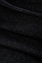 denim mini balon elbise