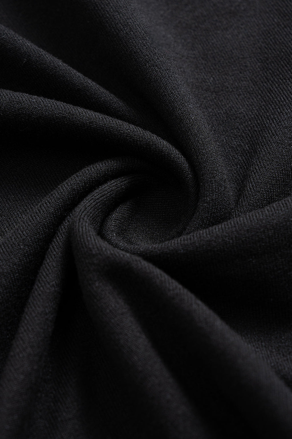 Siyah Asimetrik Yaka Kesimli Uzun Kollu Mini Elbise