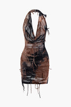 halter yaka mini elbise