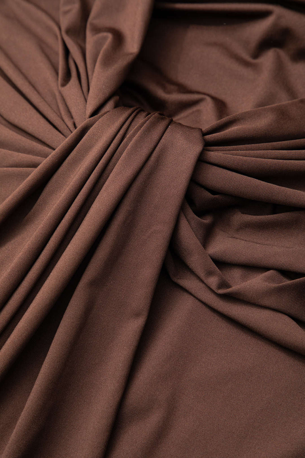 Sarmal Drapeli Yüksek Yakalıs Uzun Kollu Maxi Elbise