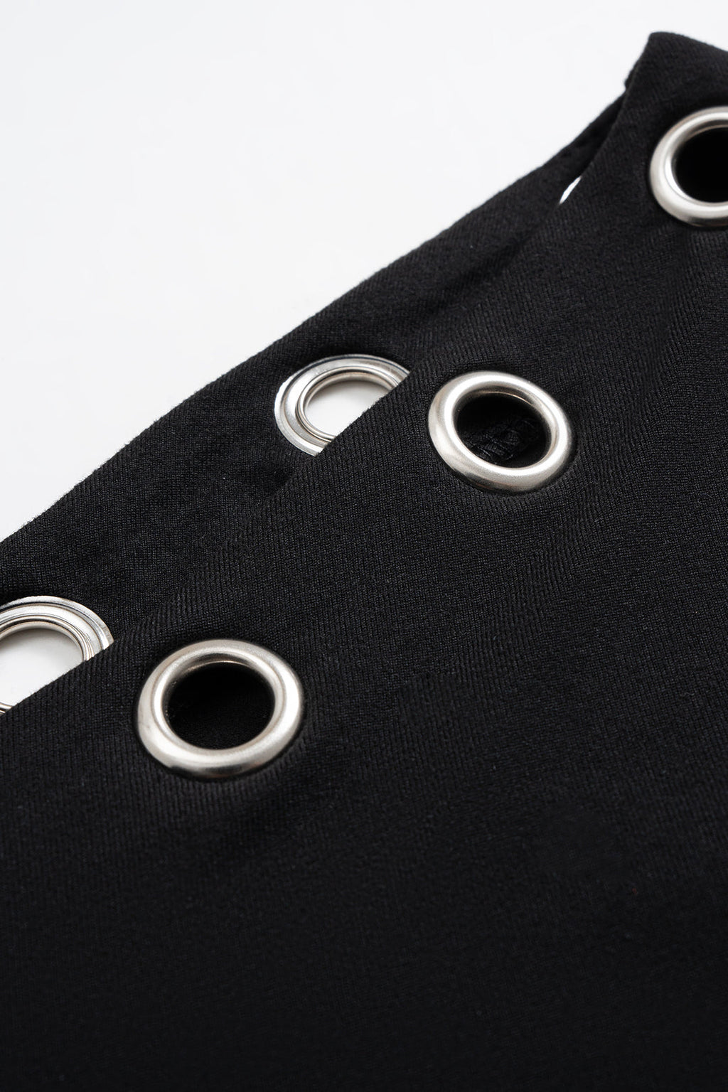 Siyah Asimetrik Yaka Kesimli Uzun Kollu Mini Elbise