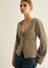 bele oturan oversize kollu hırka