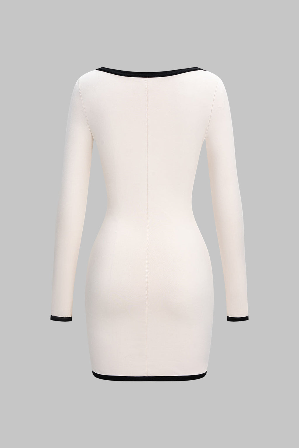 Siyah Desenli Kontrast Detaylı Kadife Uzunlukta Elbise