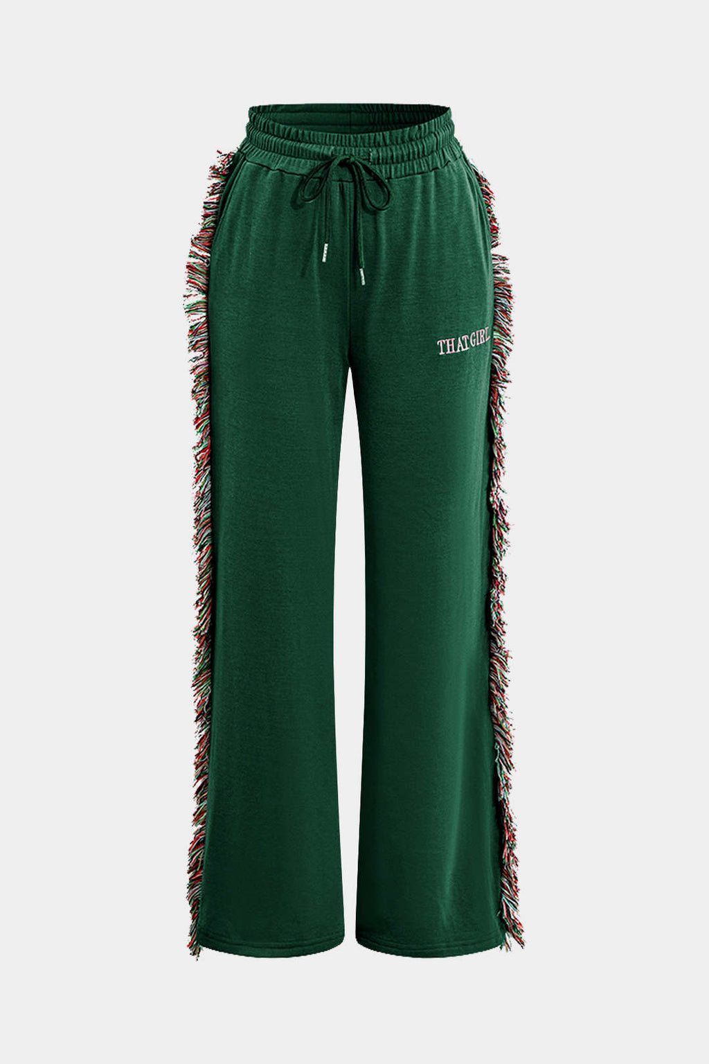 Yazı Baskılı Tişört ve Püskül Çekmeli Pantolon Takımı