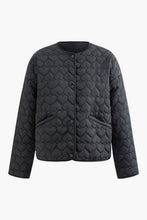 kalp dikişli puffer mont