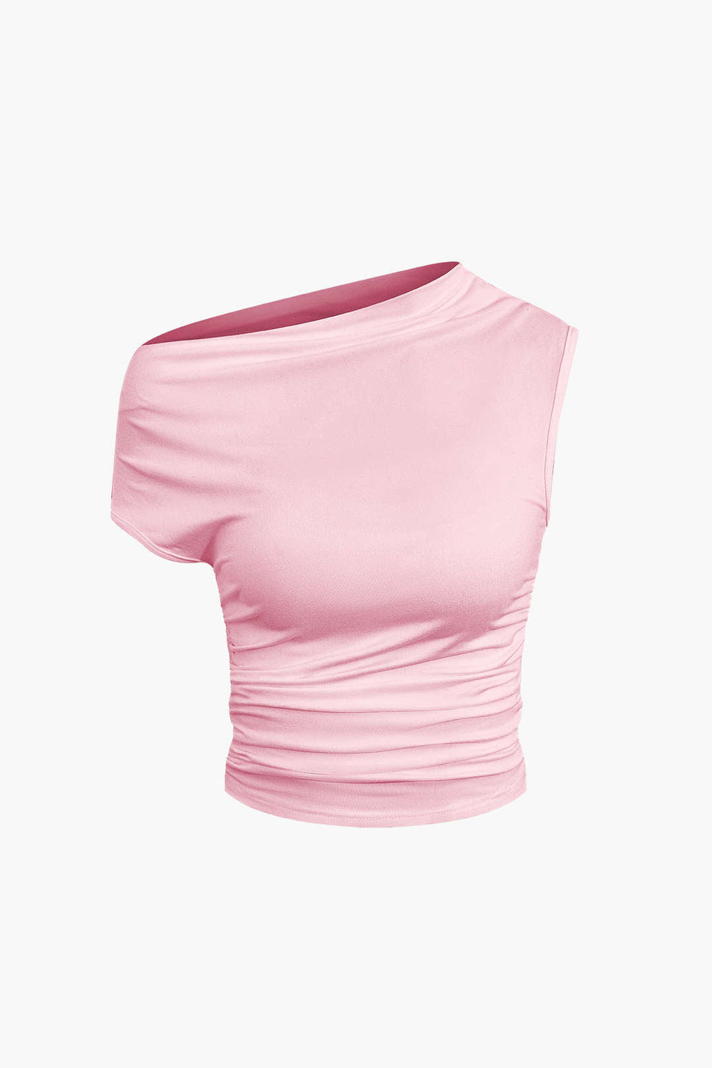 Basic Asimetrik Yırtmaçlı Crop Top Ve Bağlamalı Mini Etek Seti