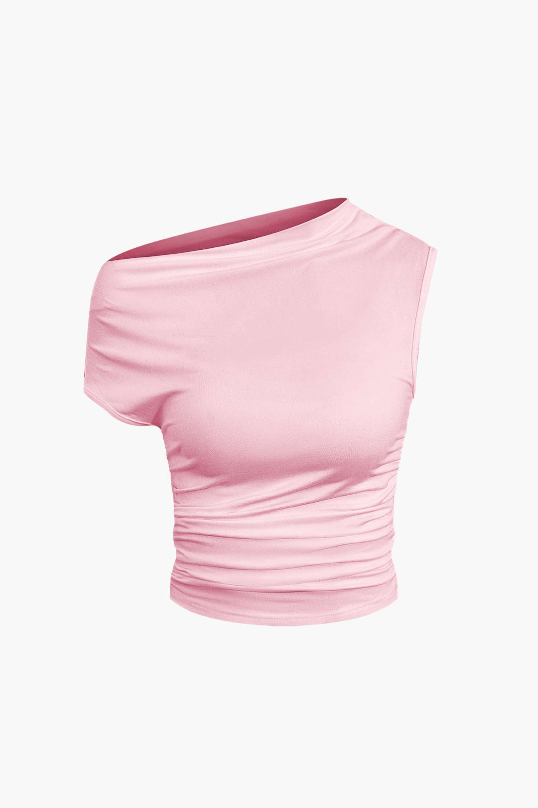 Basic Asimetrik Yırtmaçlı Crop Top Ve Bağlamalı Mini Etek Seti