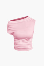 basic asimetrik üst ve bağlamalı mini etek set