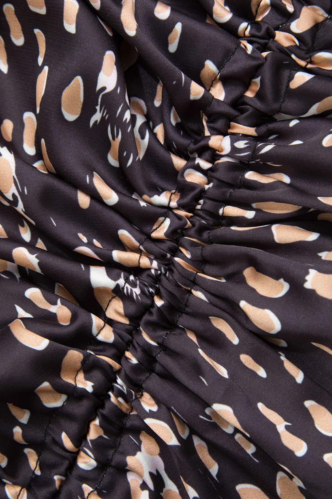 Leopar Bağcıklı Yırtmaç Etek