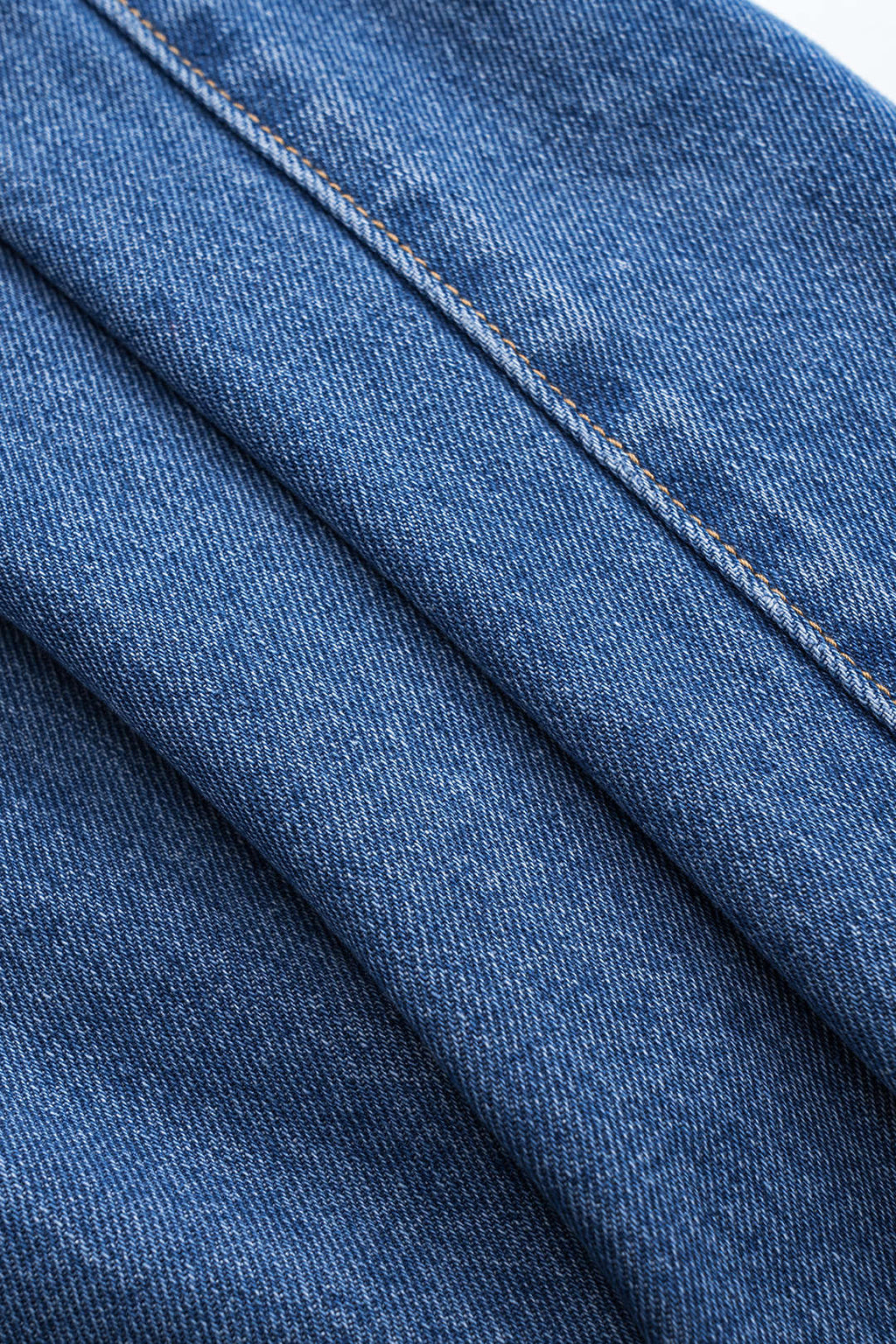 Lacivert Denim Yıkanmış Premium Geniş Paça Pantolon