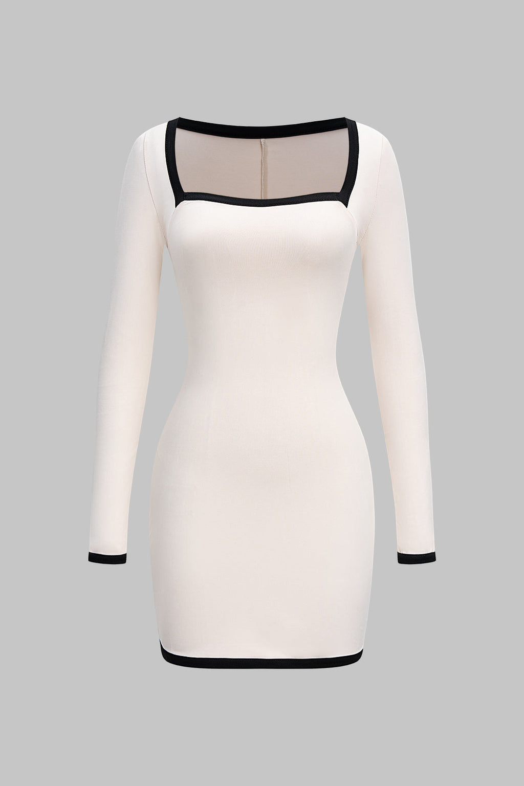 Siyah Desenli Kontrast Detaylı Kadife Uzunlukta Elbise