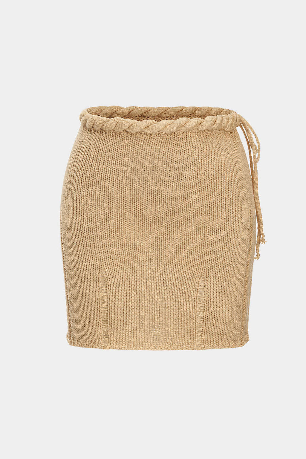 Örgü Dokuma Bağcıklı Etek