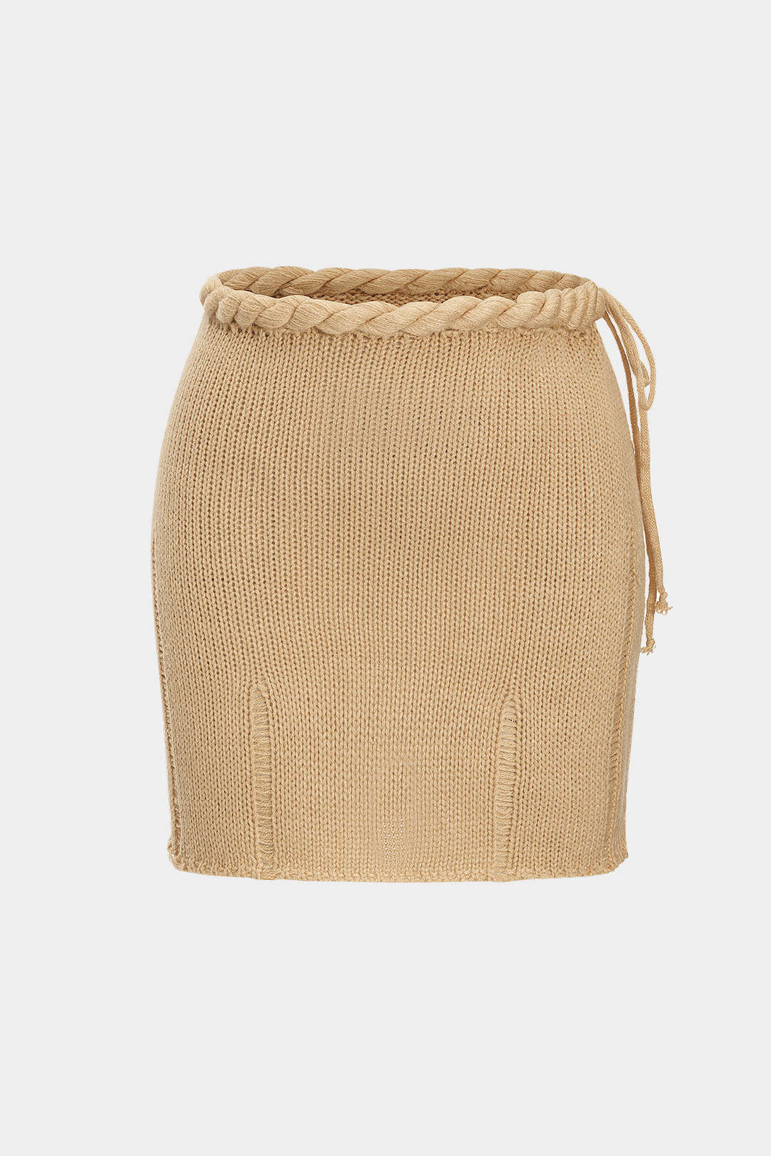 Örgü Dokuma Bağcıklı Etek