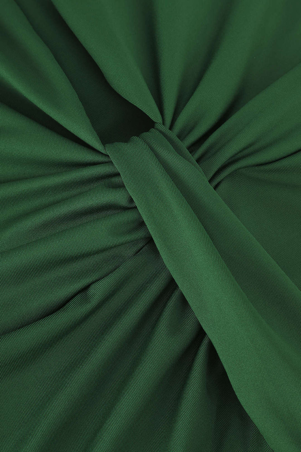 Siyah Derin V Yaka PolyesterElastanKarışımı Elbise