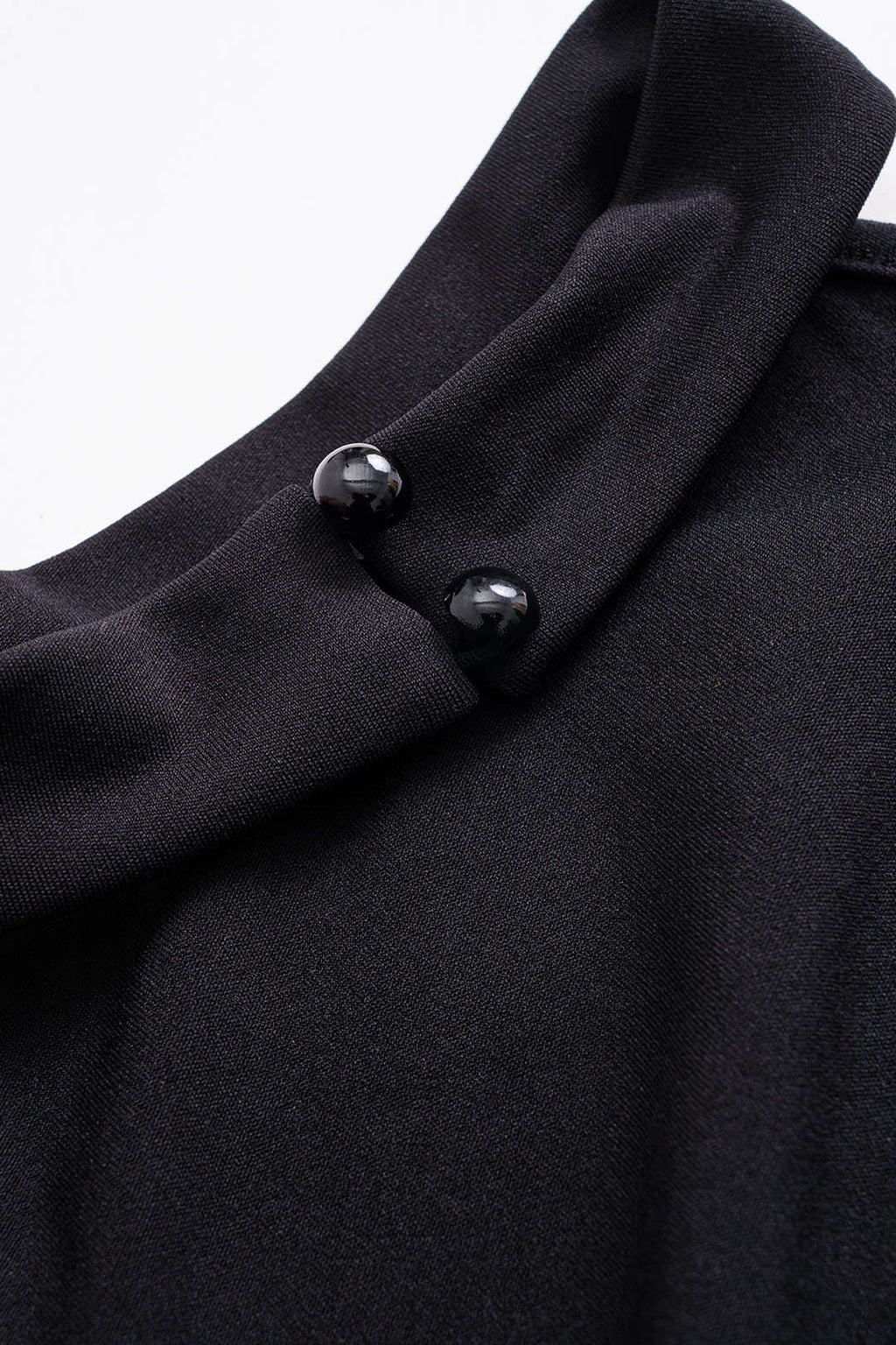 Koyu Siyah Sırtı Açık Büzgülü Halter Elbise