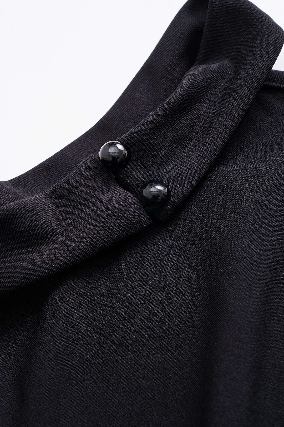 Koyu Siyah Sırtı Açık Büzgülü Halter Elbise