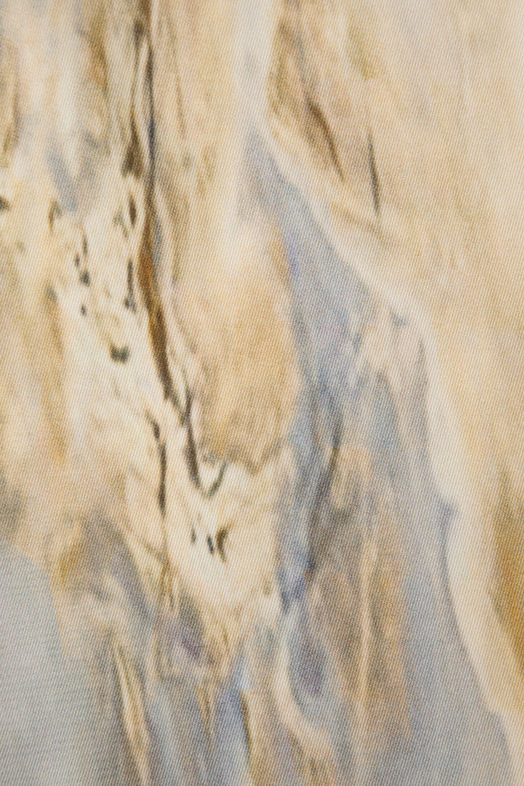 Mermer Baskılı Yüksek Bel Tam Boy Düz Pantolon