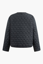 kalp dikişli puffer mont