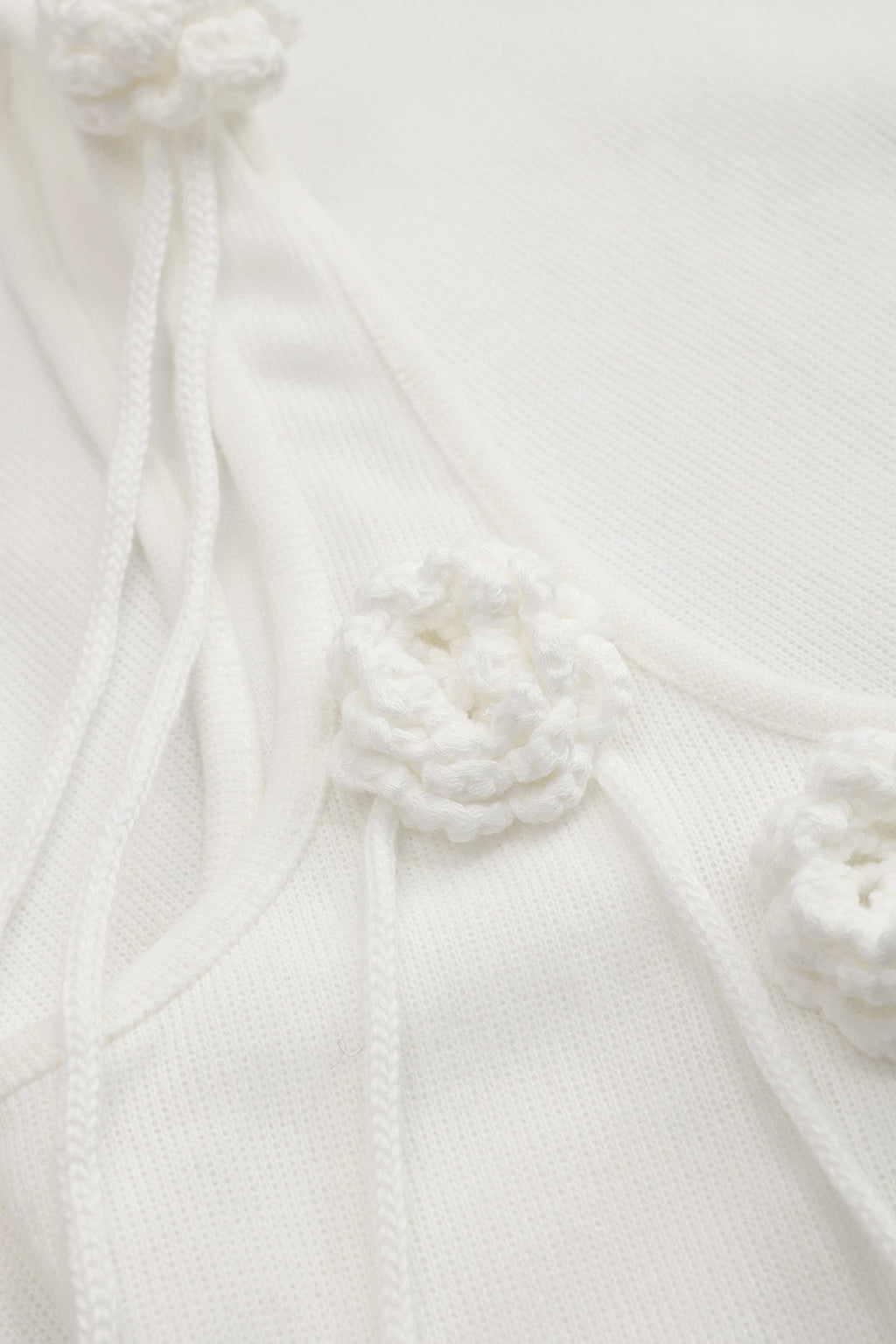 Örgü 3D Çiçek Sırt Açık Düğüm Yırtmaç Elbise