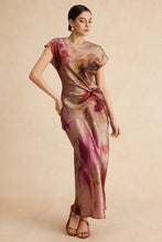 tie dye midi elbise