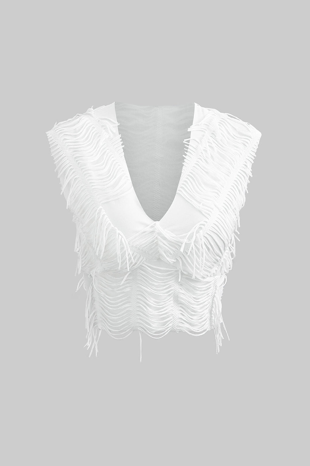 Yıpranmış V Yaka Kısa Kol Kesik Etek Takım