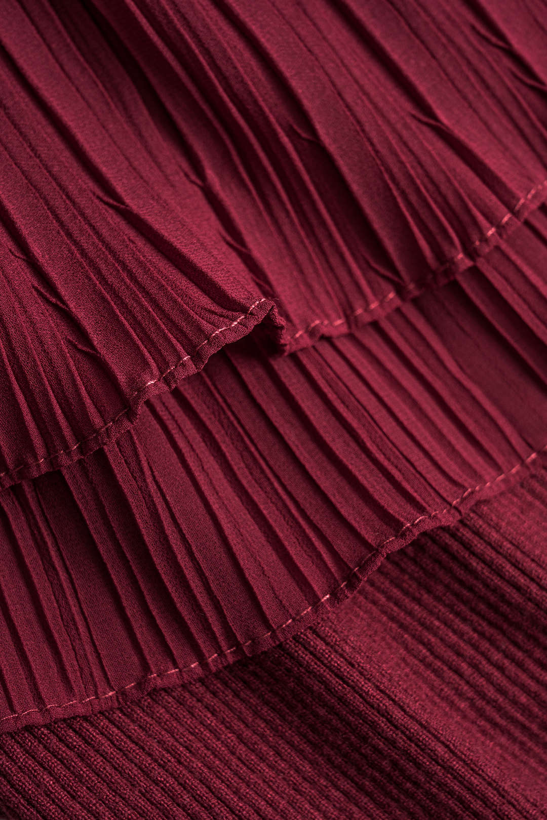 Örgü Omuz Dekolteli Patchwork Balon Kollu Şık Bluz Çekici