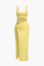 önü kesik slit midi elbise